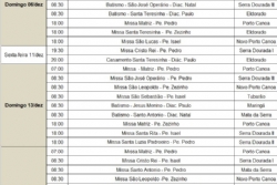 AGENDA DE MISSAS E CELEBRAES DEZEMBRO/2020